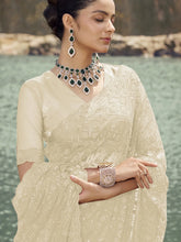 Womens Premium Fashion Ethnic White Color Saree-MLSHWSA2098WHT0ONE